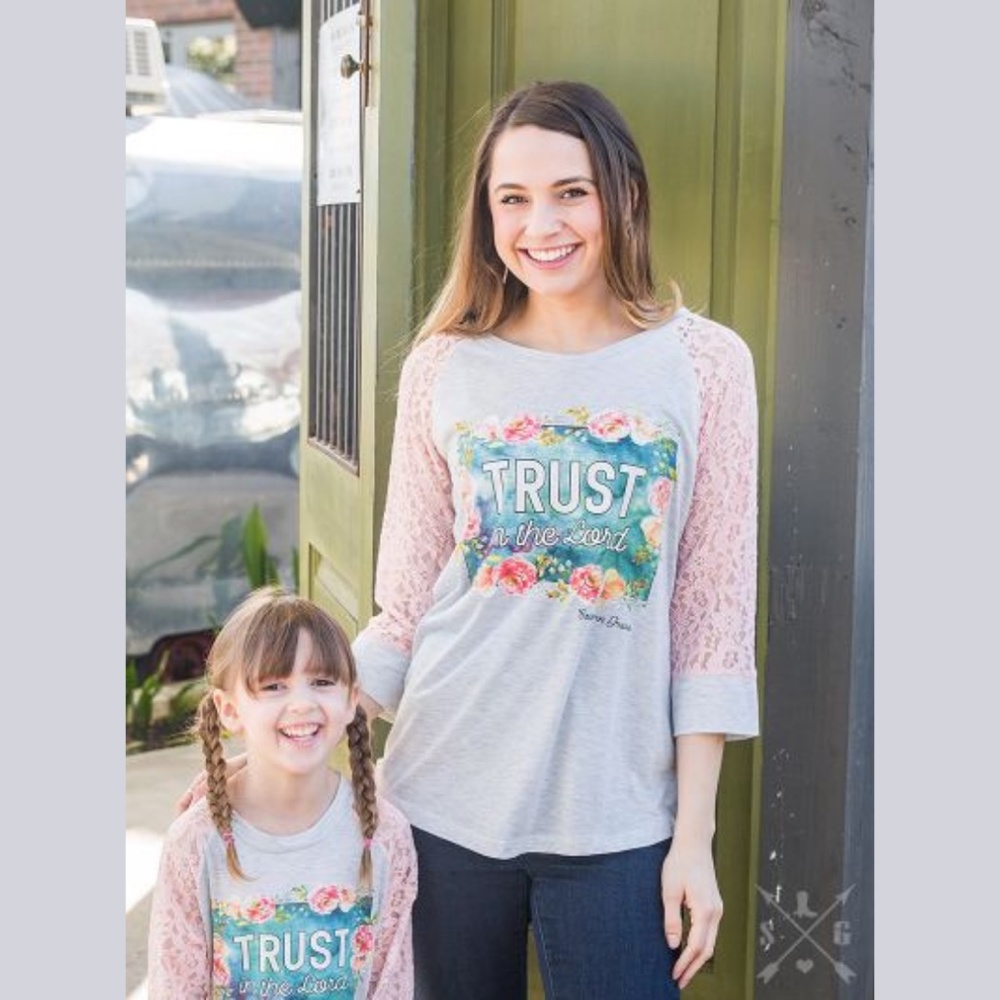 Trust Lace Raglan Tee